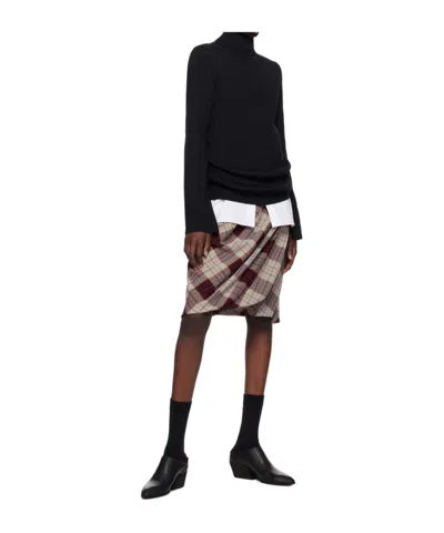 Junya Watanabe Ribbed Wool Turtle-neck Sweater In Black