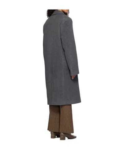Remain Birger Christensen Heavy Wool Blend Long Coat In Black
