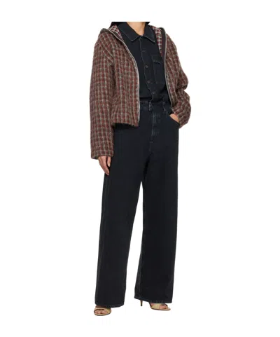 Agolde Five-pocket Denim Jumpsuit In Black
