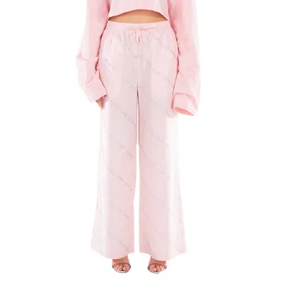 Rotate Birger Christensen Rotate Ladies Pink Crystal Poplin Pants In Pink
