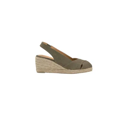 Castaã±er Women's Diana Peep-toe Espadrille In Olive