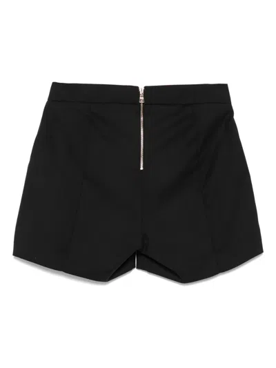 Balmain Twill Shorts In Black