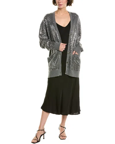 Michael Kors Collection Embroidered Cashmere Cardigan In Black