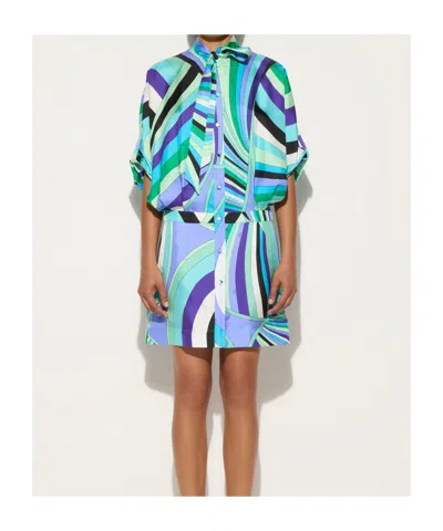 Pucci Abstract-pattern Dress In Multi