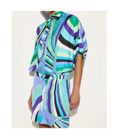 Pucci Abstract-pattern Dress In Multi