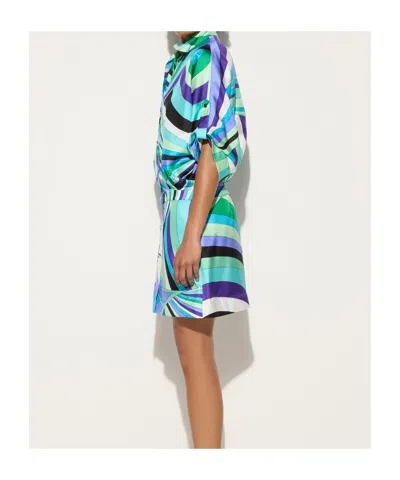 Pucci Abstract-pattern Dress In Multi