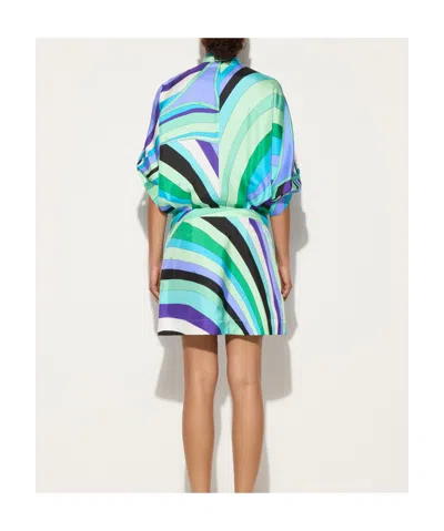 Pucci Abstract-pattern Dress In Multi