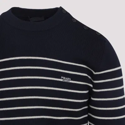 Prada Maglione In Lana Ricamata Uomo