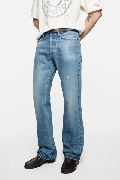 Acne Studios Relaxed Fit Vintage-style Jeans In Blue