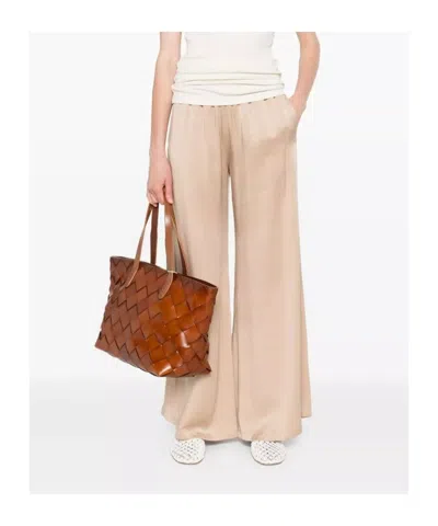 Fabiana Filippi Wide-leg Trousers Elasticated Waist In Pink