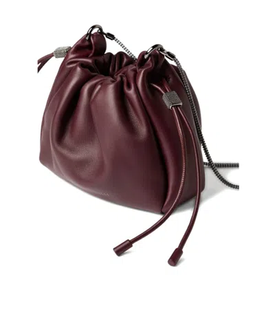 Brunello Cucinelli Mellow Mini Drawstring Bucket Bag
