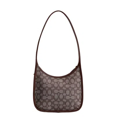 Coach Curve Zip Bag In Signature Jacquard