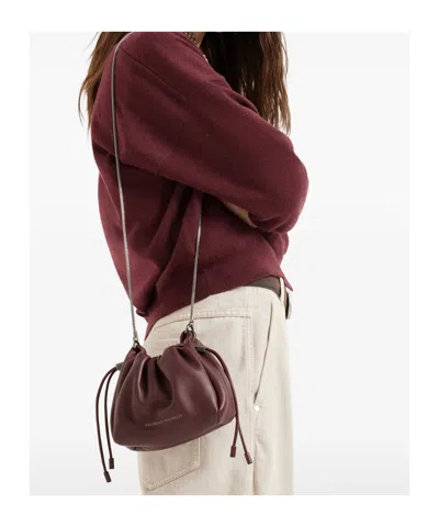 Brunello Cucinelli Mellow Mini Drawstring Bucket Bag