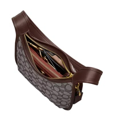 Coach Curve Zip Bag In Signature Jacquard