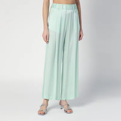Semicouture Elastic Waist Casual Pants In Green