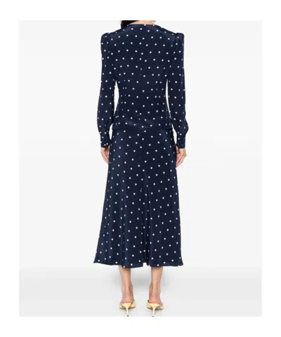 Alessandra Rich Polka Dot-print Midi Dress