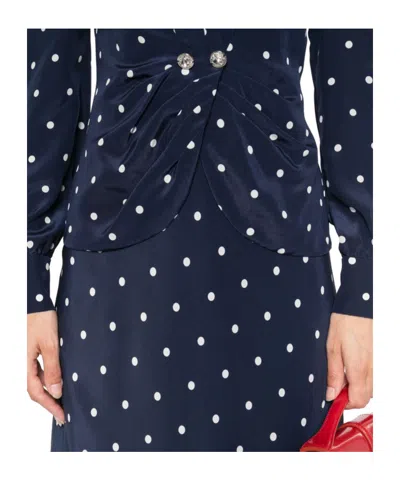 Alessandra Rich Polka Dot-print Midi Dress
