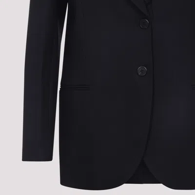 Prada Wool Jacket Notched Collar In Blue