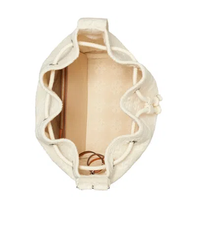 Tory Burch Terry Mini Bucket Bag In White