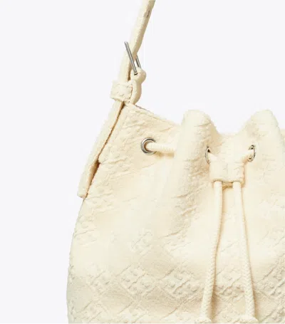 Tory Burch Terry Mini Bucket Bag In White