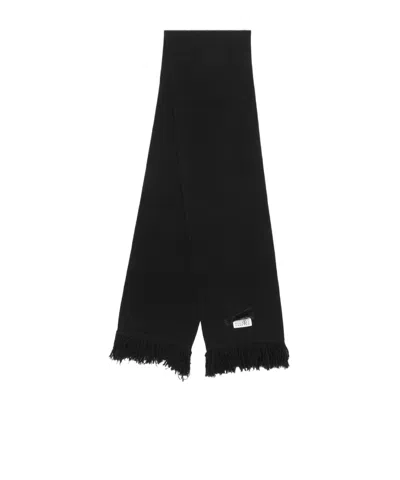 Mm6 Maison Margiela Taped Label Wool Scarf