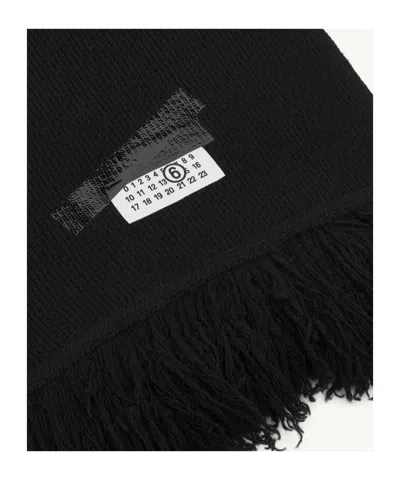Mm6 Maison Margiela Taped Label Wool Scarf