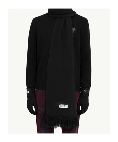 Mm6 Maison Margiela Taped Label Wool Scarf