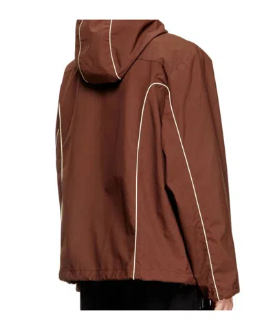 Diesel Piped Hooded Jacket In Brown