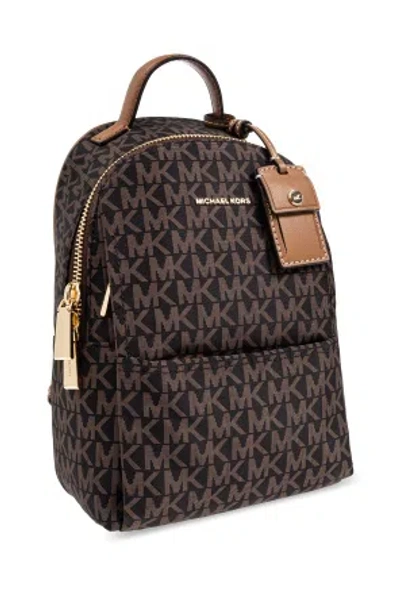 Michael Kors Printed Design Canvas Backpack In Brown