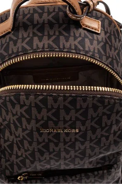 Michael Kors Printed Design Canvas Backpack In Brown