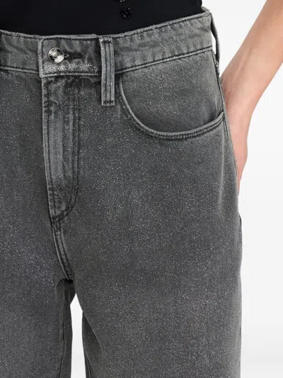 Liu •jo Liu Jo High Waist Black Jeans With Rolled Cuffs In Gray