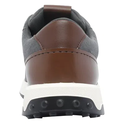 Tod's Contemporary Grey Sneakers With Suede And Leather Accents In Gray