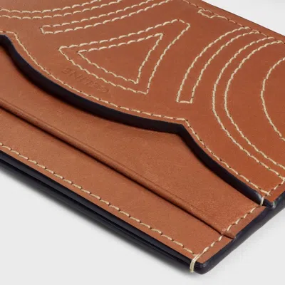 Celine Card Holder In Natural Calfskin