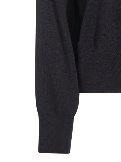 Brunello Cucinelli Ribbed Turtleneck Knitwear Long Sleeves In Black
