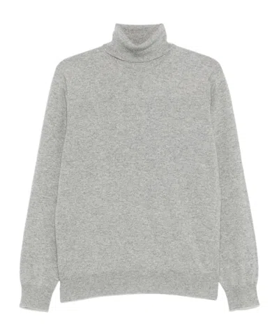 Brunello Cucinelli Cashmere Turtle-neck Sweater In Gray