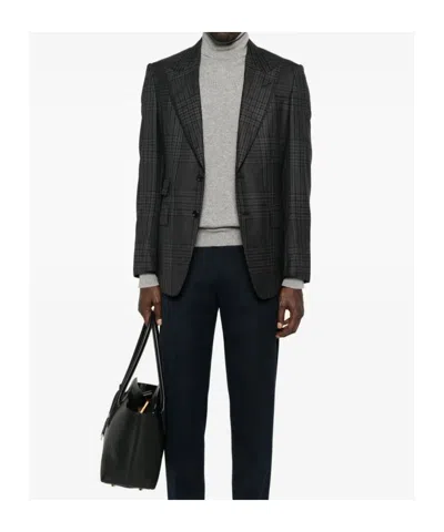 Brunello Cucinelli Cashmere Turtle-neck Sweater In Gray