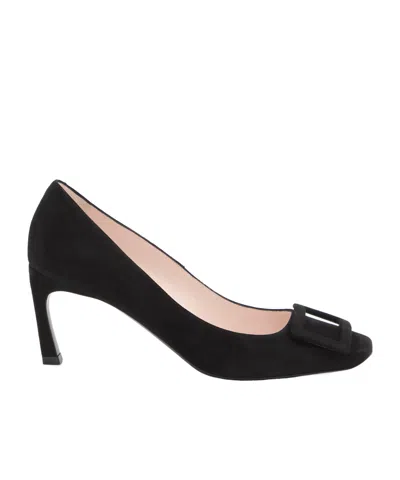 Roger Vivier 70mm Buckle-embellished Suede Pumps