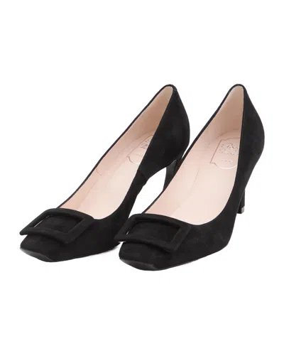 Roger Vivier 70mm Buckle-embellished Suede Pumps