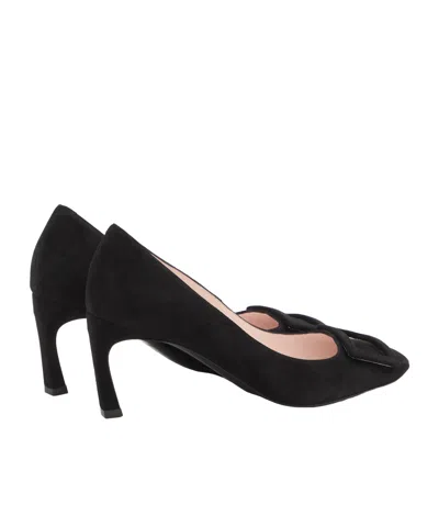 Roger Vivier 70mm Buckle-embellished Suede Pumps