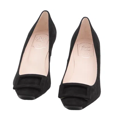 Roger Vivier 70mm Buckle-embellished Suede Pumps