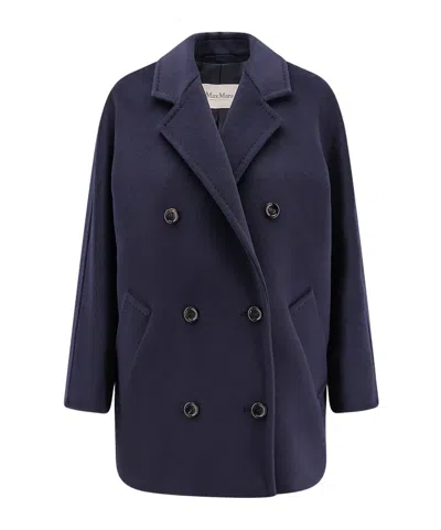 Max Mara Rebus Virgin Wool And Cashmere Coat In Blue