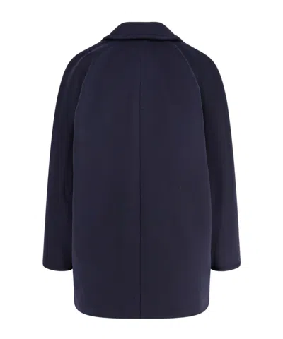 Max Mara Rebus Virgin Wool And Cashmere Coat In Blue