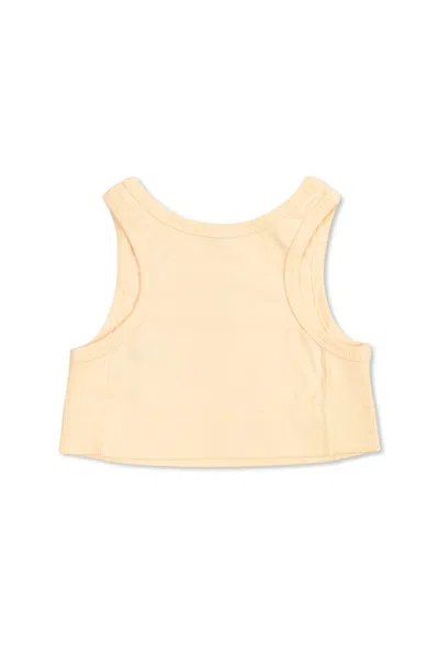 Dolce & Gabbana Sequinned-logo Ribbed Top In Multi