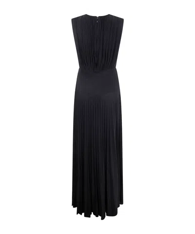 Elisabetta Franchi Red Carpet Lurex Jersey Dress In Black
