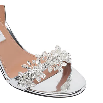 Aquazzura 85mm Crystal-embellished Slingback Sandals - Women's - Rubber/patent Calf Leather/calf Leather/cryst