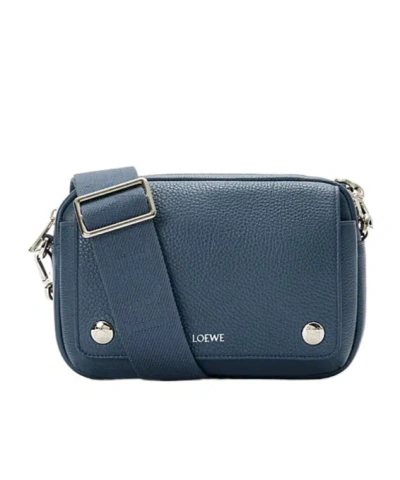Loewe Small Pebble Messenger Bag In Supple Grained Calfskin