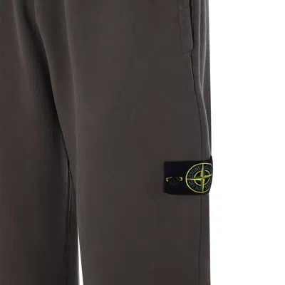 Stone Island Comfortable Trousers With Elastic Waistband And Side Pockets In Gray