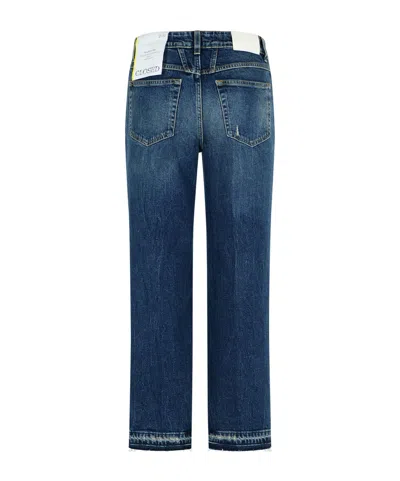 Closed Milo Distressed Frayed Jeans In Blue