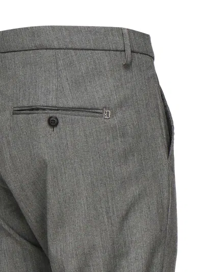 Dondup Belt Loop Casual Pants In Gray