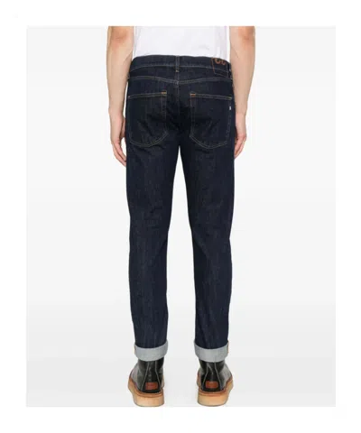 Dondup Denim Trousers With Belt Loops In Blue